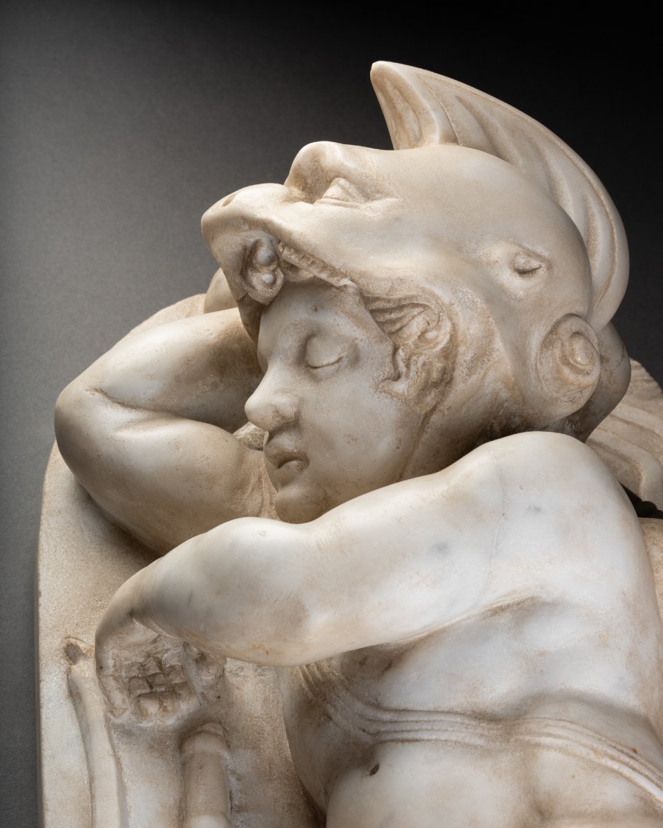 Attributed To Tommaso Della Porta (c. 1546–1606), Sleeping Eros, Marble-photo-3