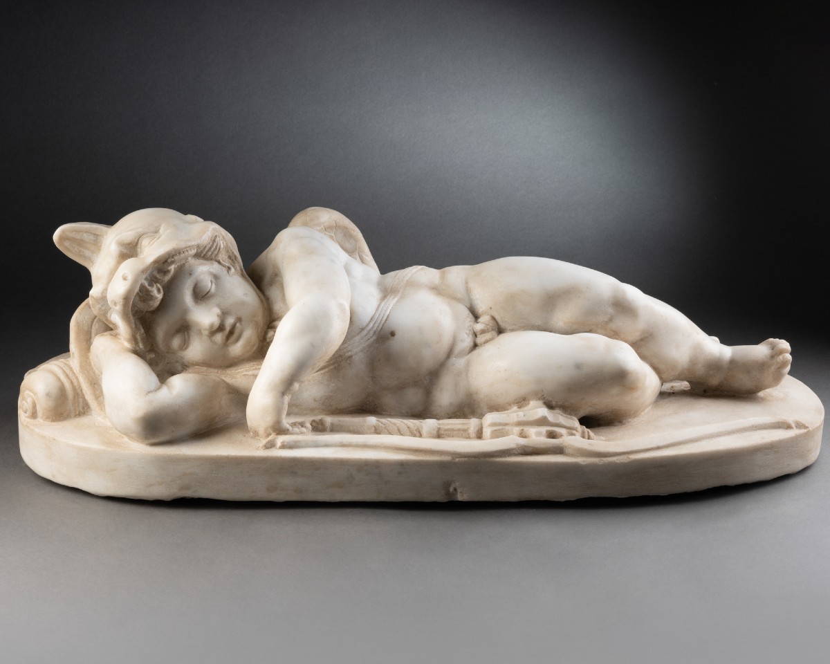 Attributed To Tommaso Della Porta (c. 1546–1606), Sleeping Eros, Marble