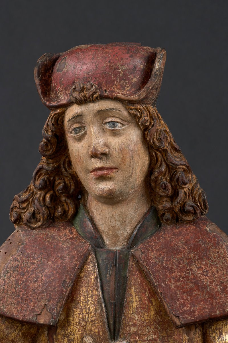 Saint Guy, Tilleul polychromé et doré, Sud de la Souabe - Vers 1500-1510-photo-3