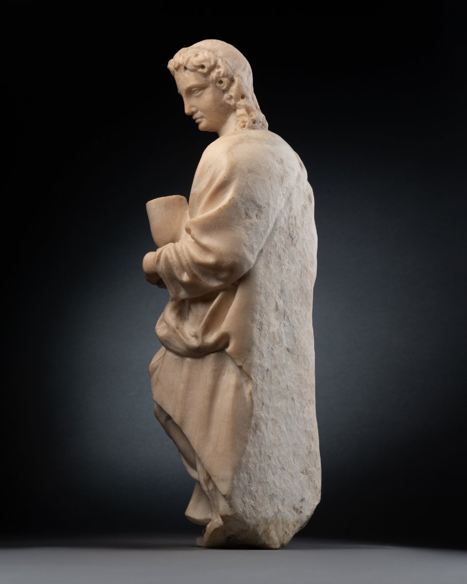 Saint Thomas et Saint Jean, Marbre blanc, Italie du Nord, Veneto ? - 1520-1530-photo-6