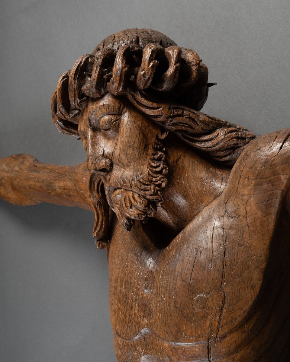 Christ On The Cross, Made Of Oak, Flanders—early 16th Century-photo-3