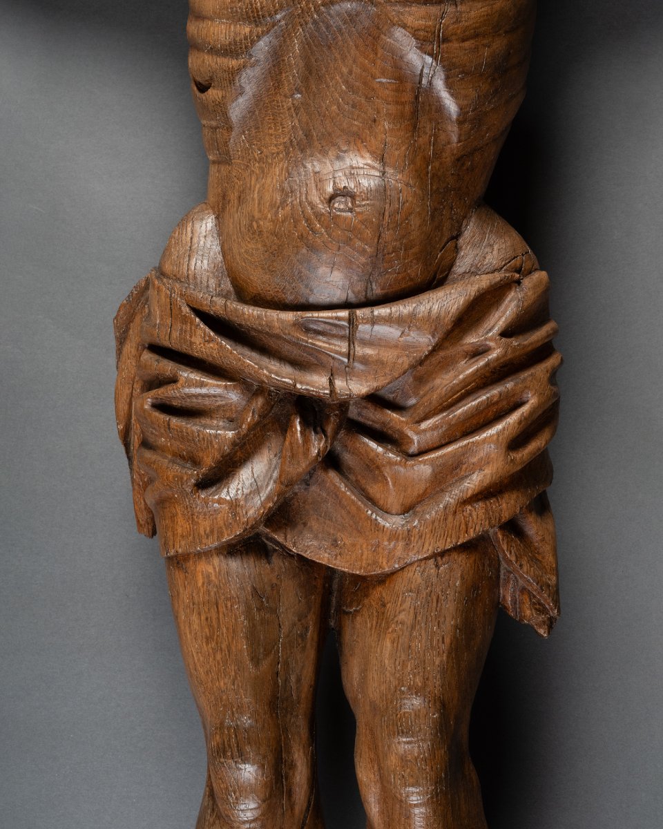 Christ On The Cross, Made Of Oak, Flanders—early 16th Century-photo-1