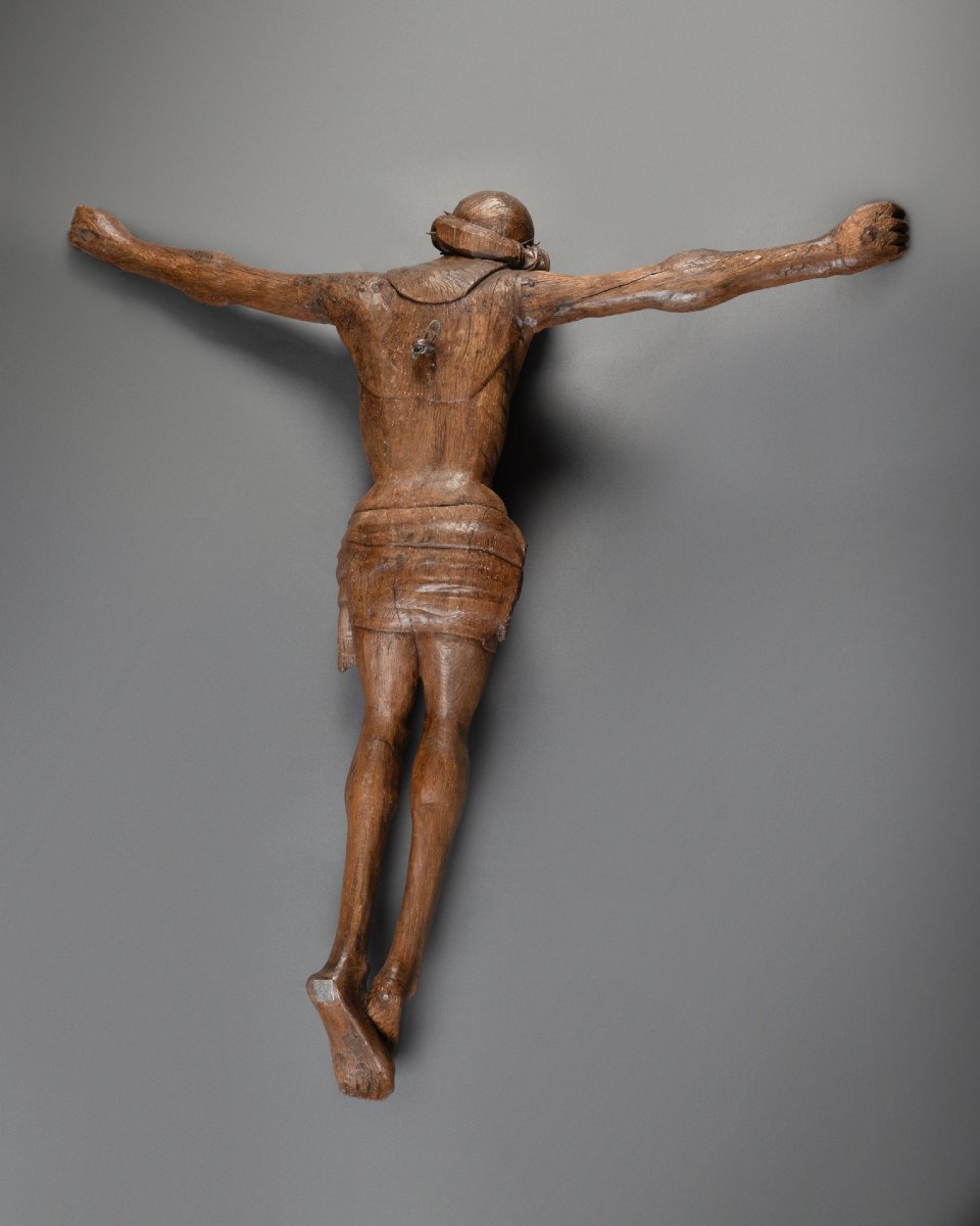 Christ On The Cross, Made Of Oak, Flanders—early 16th Century-photo-2