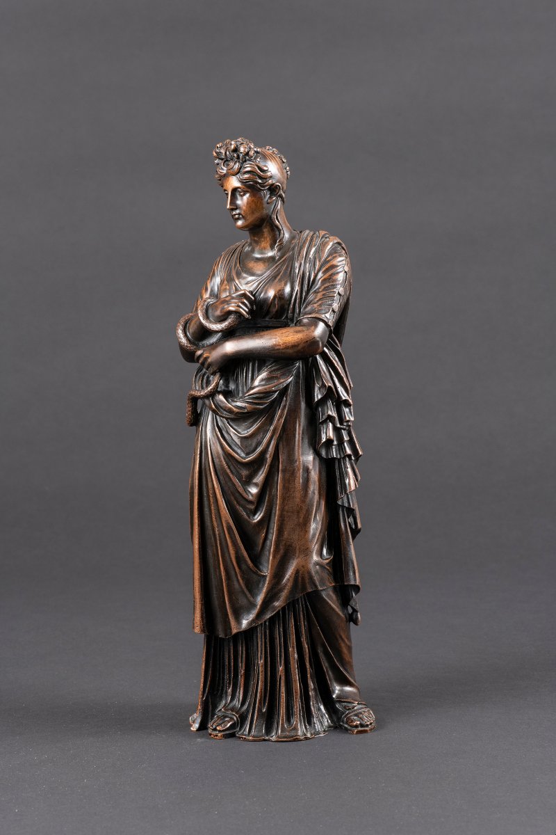 Hygie, Based On An Ancient Model, Bronze, France - Cast During The Empire Period-photo-3
