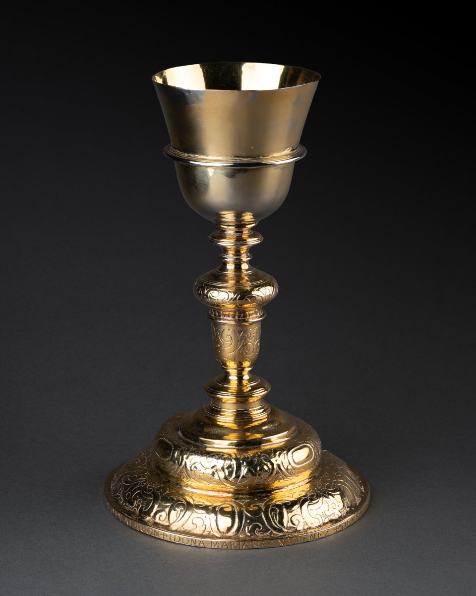 Vermeil Chalice, Silver And Vermeil Cup, Spain (aragon) — Early 17th Century-photo-2