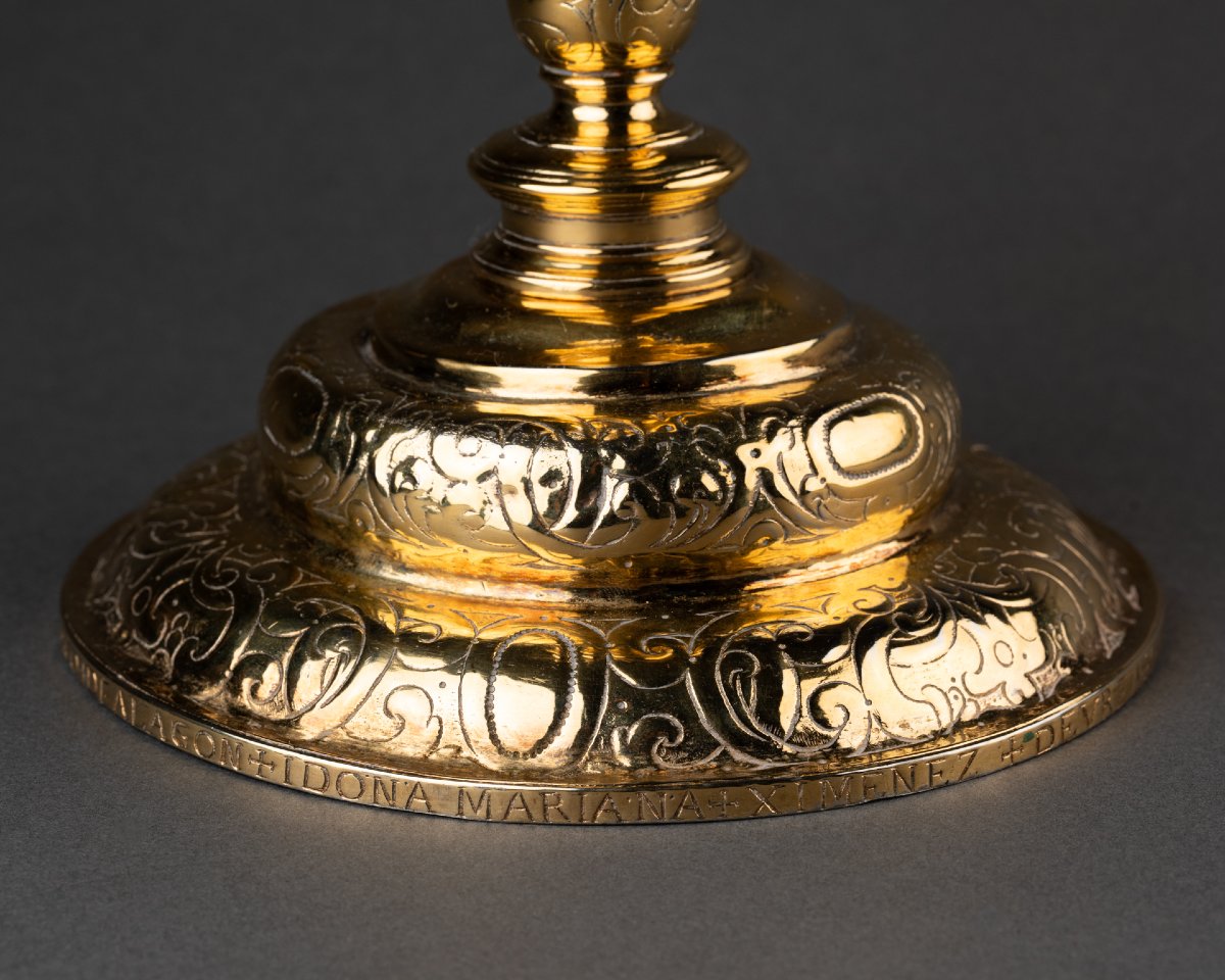 Vermeil Chalice, Silver And Vermeil Cup, Spain (aragon) — Early 17th Century-photo-3