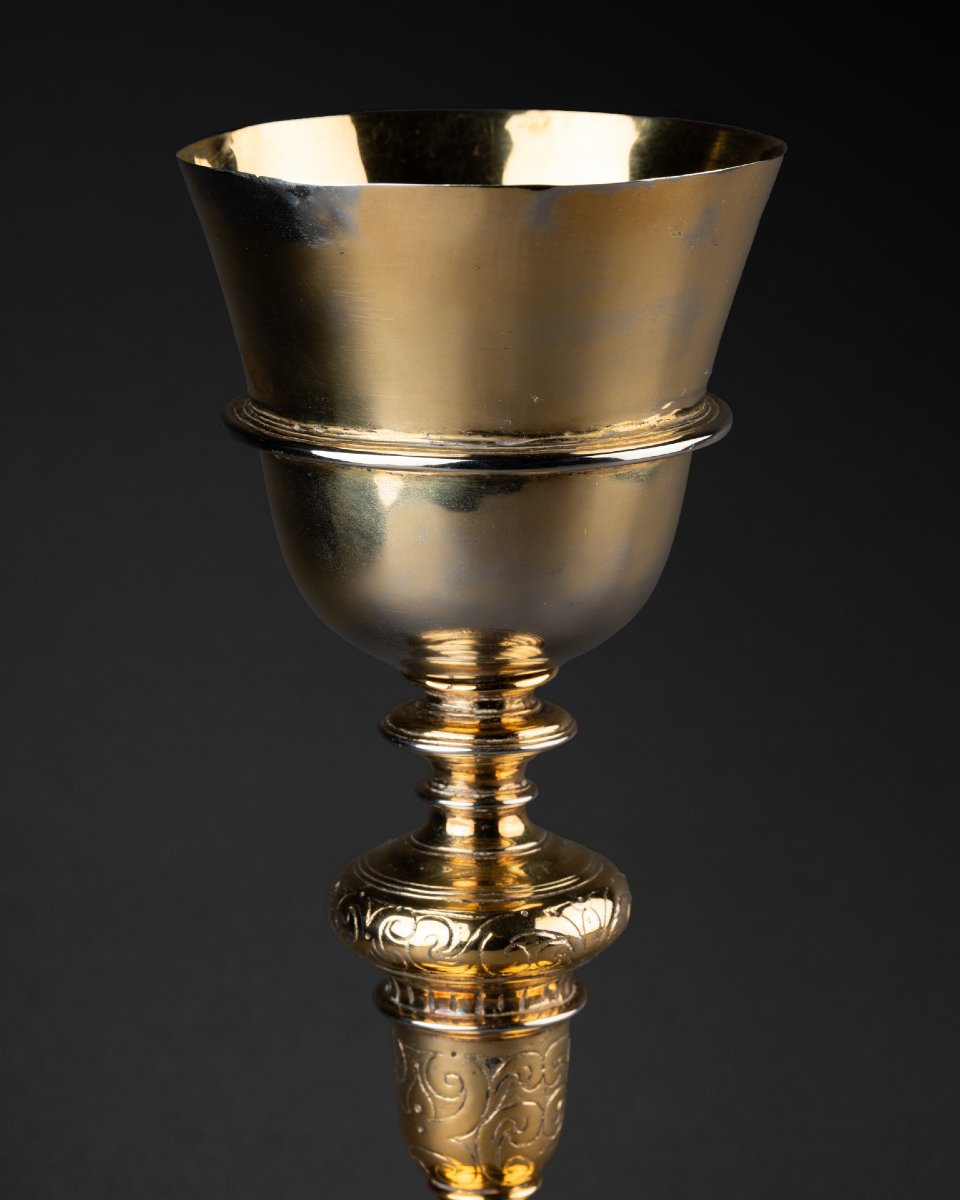 Vermeil Chalice, Silver And Vermeil Cup, Spain (aragon) — Early 17th Century-photo-4