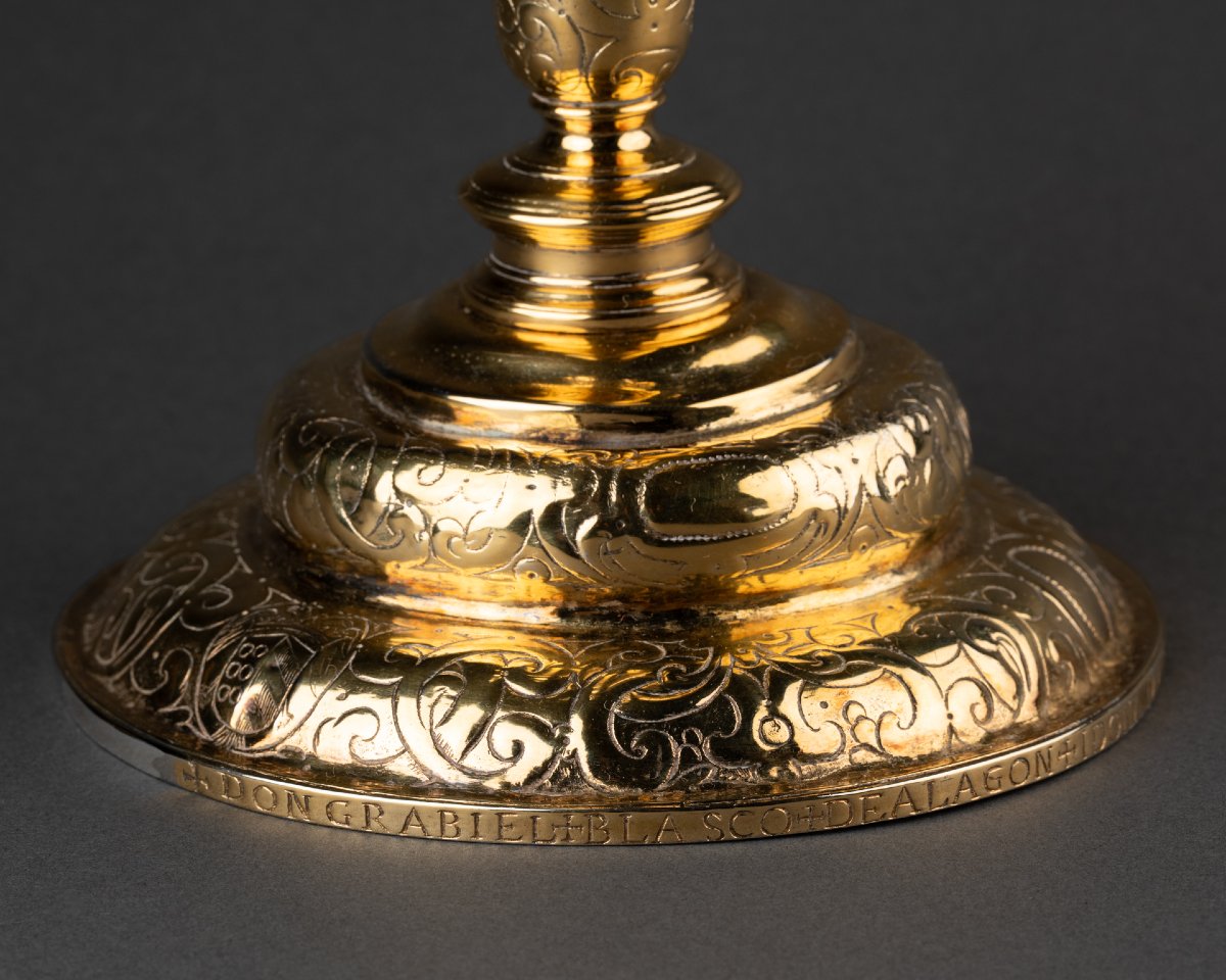 Vermeil Chalice, Silver And Vermeil Cup, Spain (aragon) — Early 17th Century-photo-3