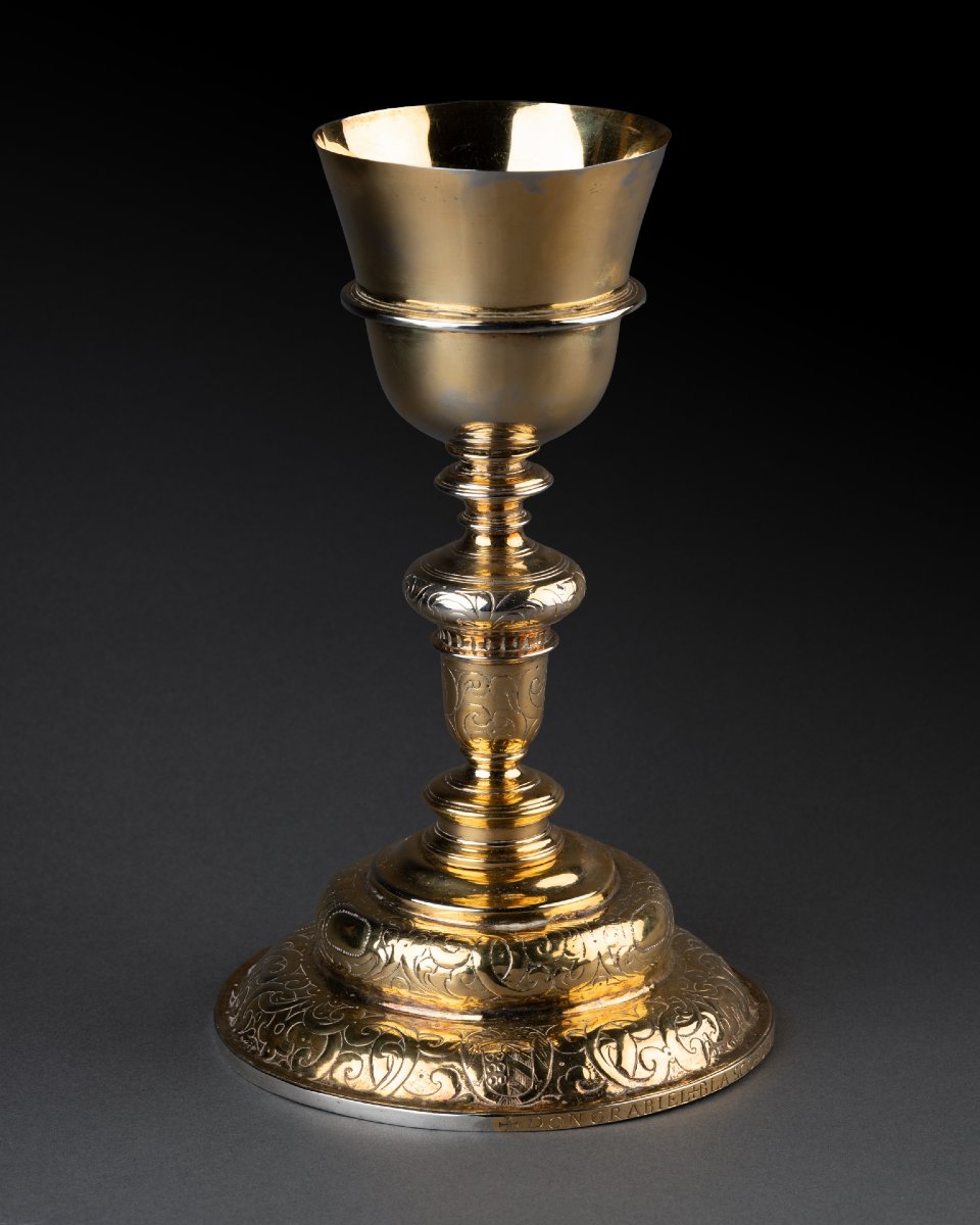 Vermeil Chalice, Silver And Vermeil Cup, Spain (aragon) — Early 17th Century-photo-4