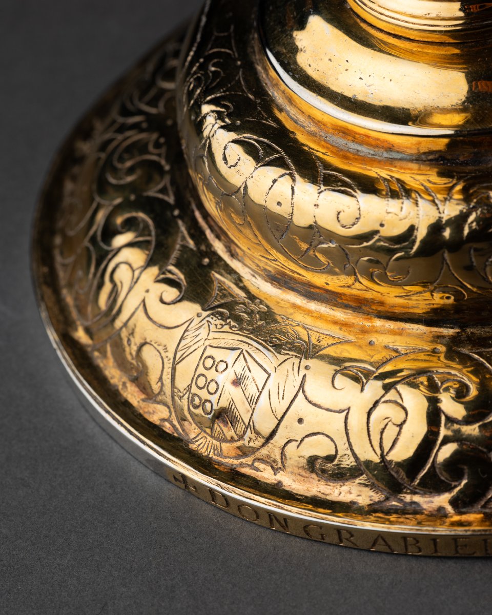 Vermeil Chalice, Silver And Vermeil Cup, Spain (aragon) — Early 17th Century-photo-5