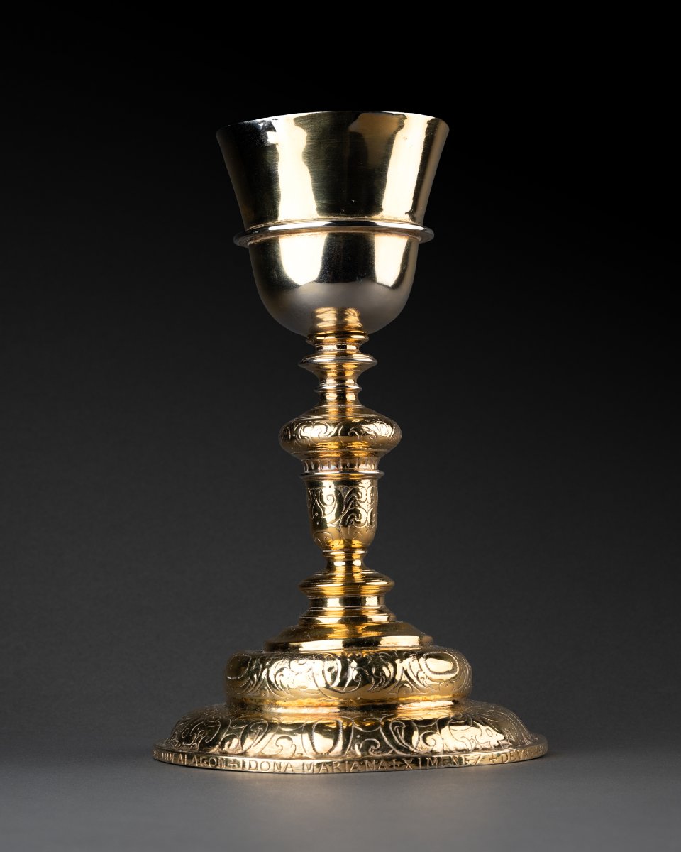 Vermeil Chalice, Silver And Vermeil Cup, Spain (aragon) — Early 17th Century
