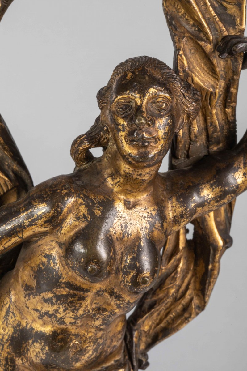 Venus Dansante  En Bronze Doré Renaissance -photo-3