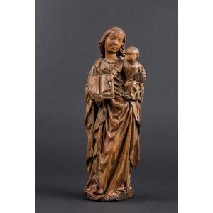 Vierge à l'Enfant - Ancienne Collection Bresset, Chêne, Utrecht, Fin Du XVe Siècle 