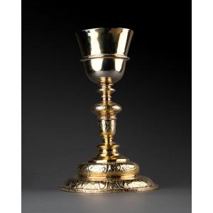 Vermeil Chalice, Silver And Vermeil Cup, Spain (aragon) — Early 17th Century