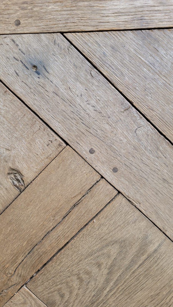 Parquet Versailles  en Chêne -Très Ancien - Lot De 12 feuilles - Fin XVII ème -photo-3