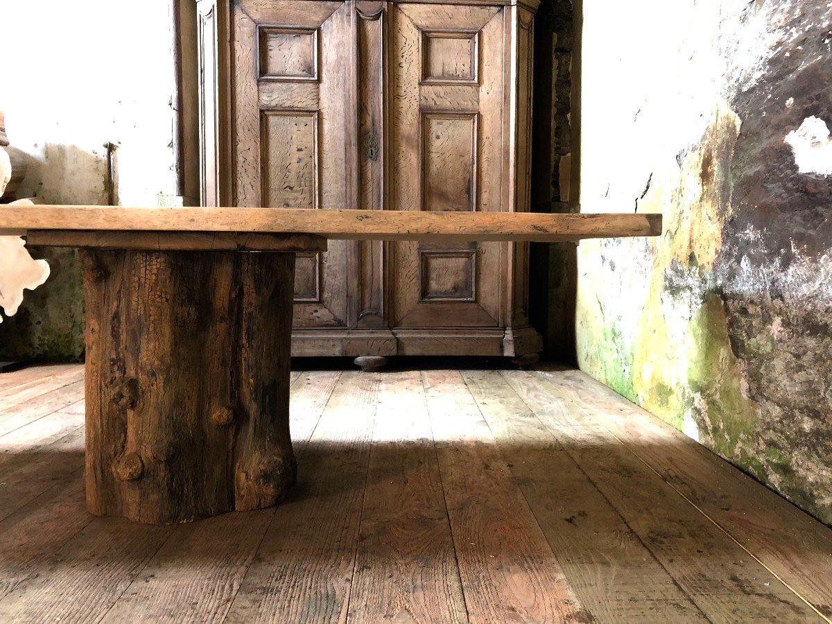 Table Monumentale En Bois, Résineux Et Acacia  _ 20 ème-photo-4