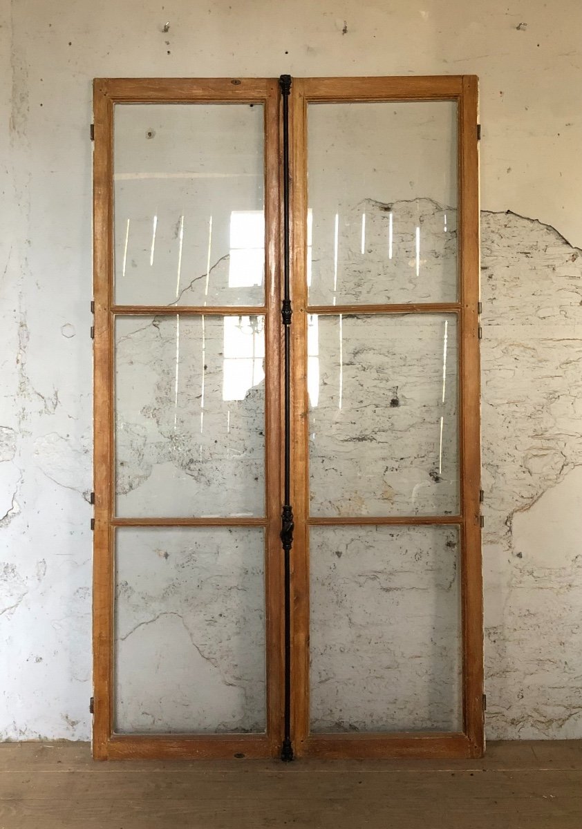 3 Pairs Of Solid Oak Winery Windows-photo-2