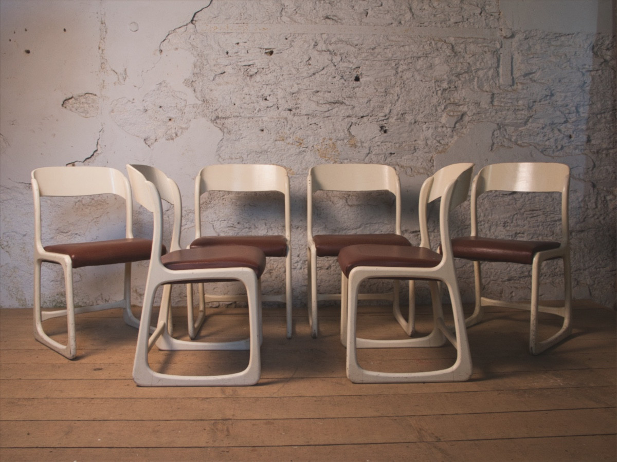 6 Baumann Sleigh-style Chairs
