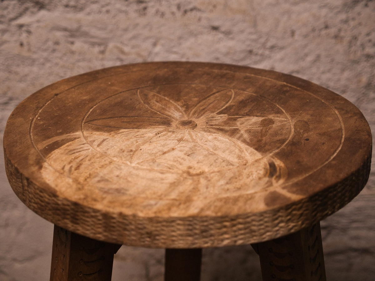 Breton Stool In The Style Of Jeanne Malivel-photo-4