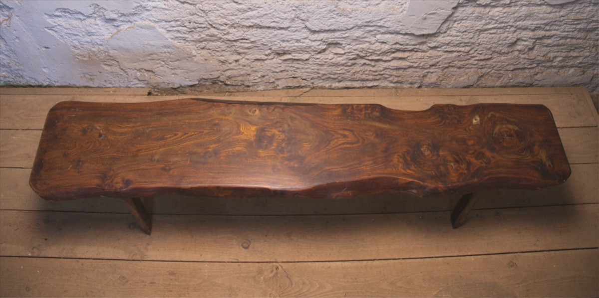 Elm Bench From The 1960s-photo-3