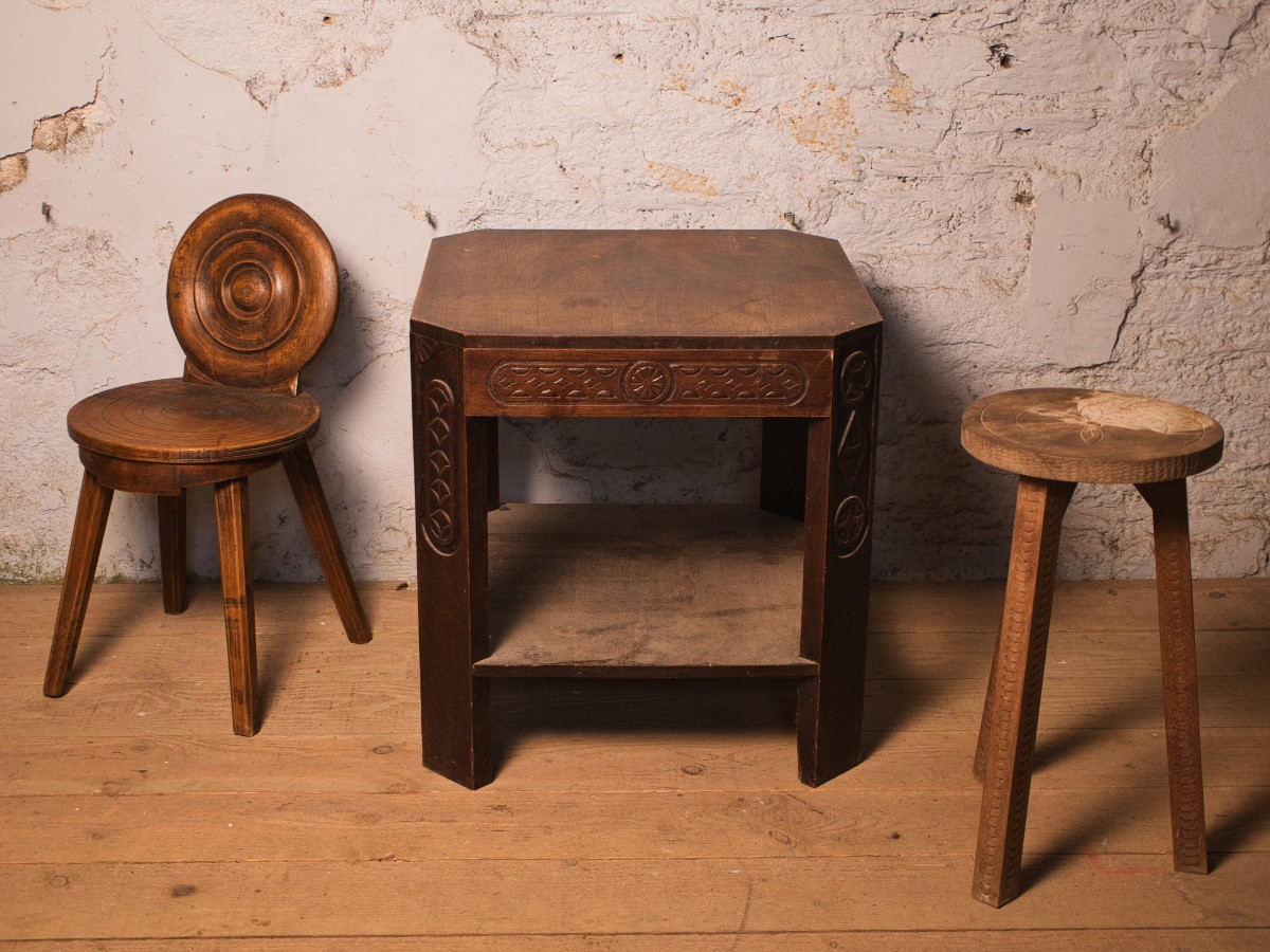 Table d’appoint Chêne dans l’esprit de Savina-photo-4