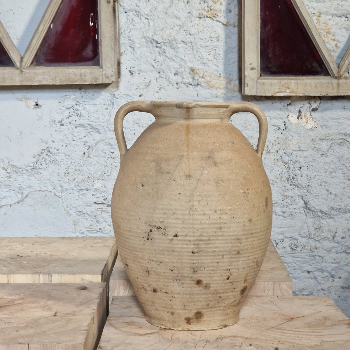 4 Borne Stoneware Jars-photo-1