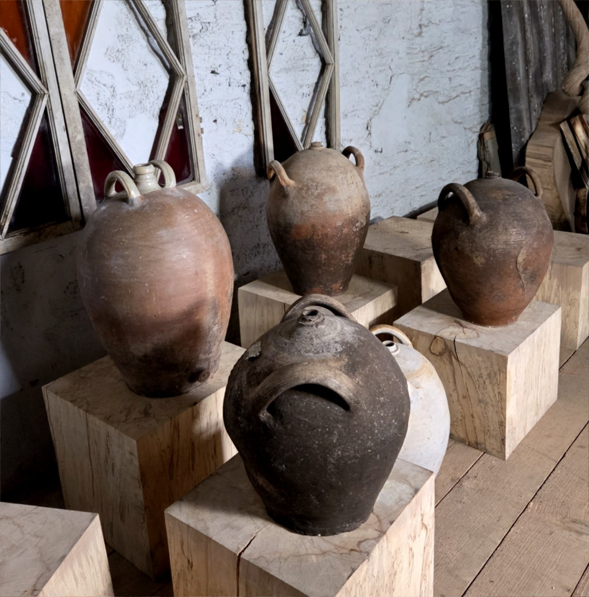 5 grandes jarres en grés de la Borne-photo-2