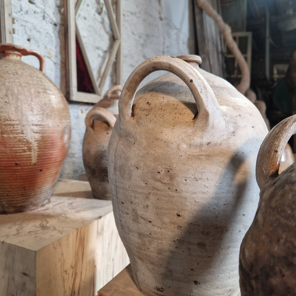 Lot Of 9 Borne Stoneware Jars-photo-8