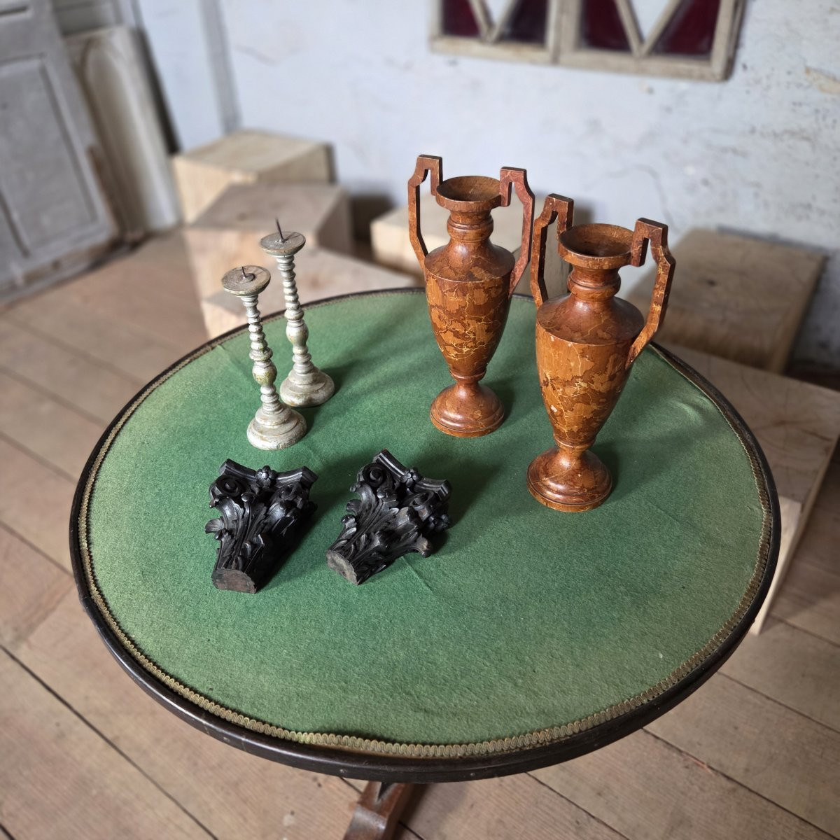 Wooden Cassolettes, Marquees And Candle-holders-photo-2