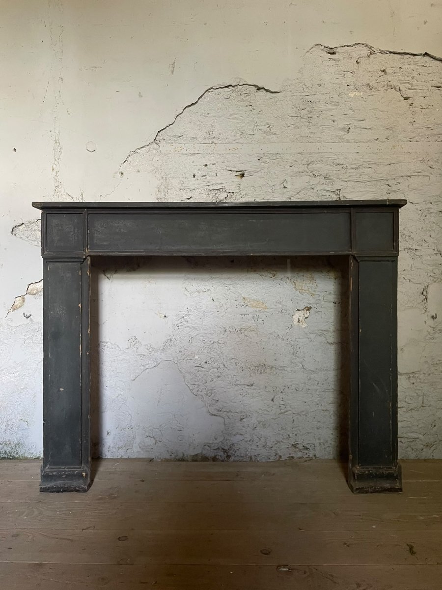cheminée Napoléon III en bois noirci