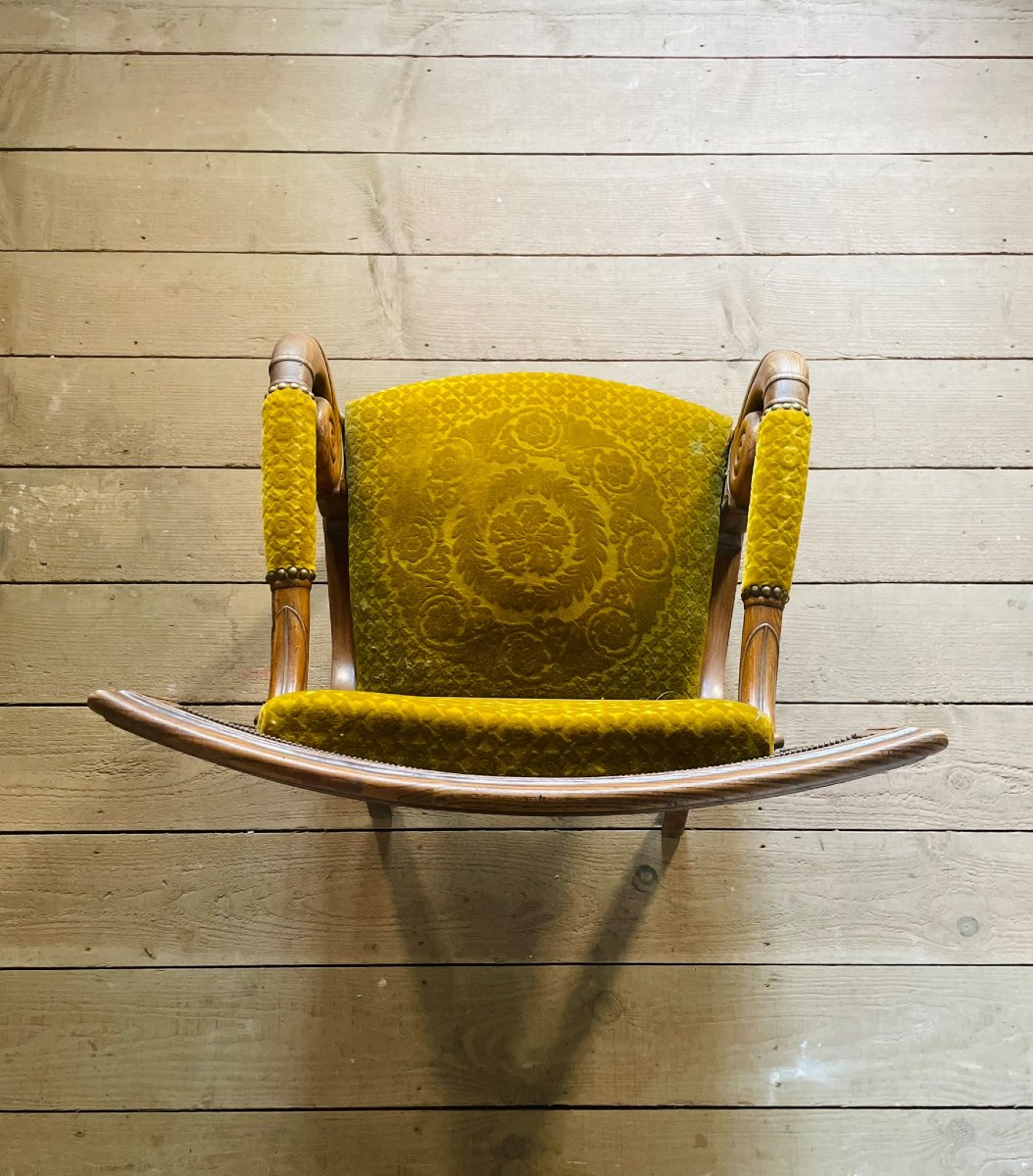 Paire de fauteuil en Frêne époque restauration-photo-5
