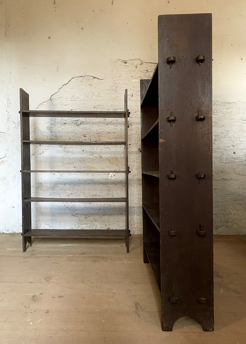 paire de bibliothèque "brutaliste"-photo-3