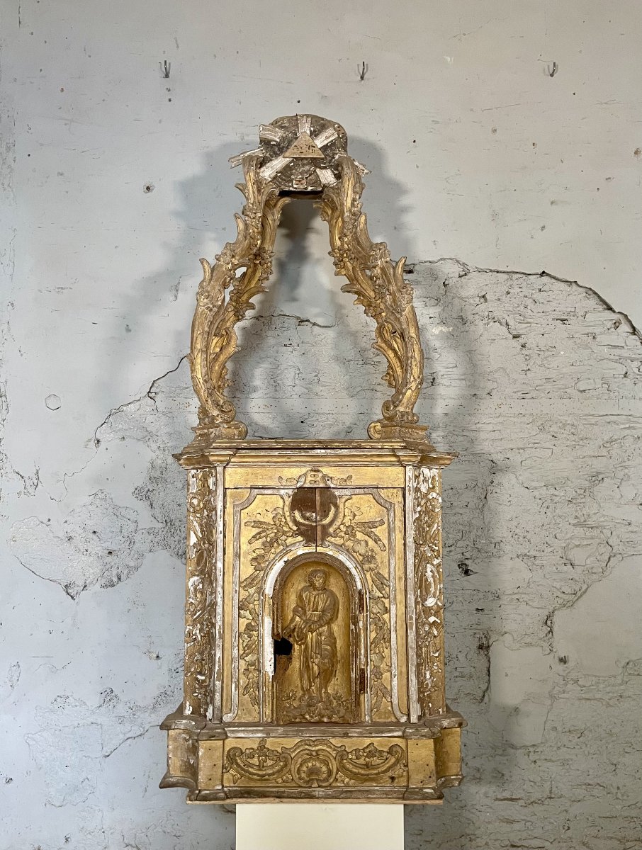 17th-century Gilded Wooden Tabernacle