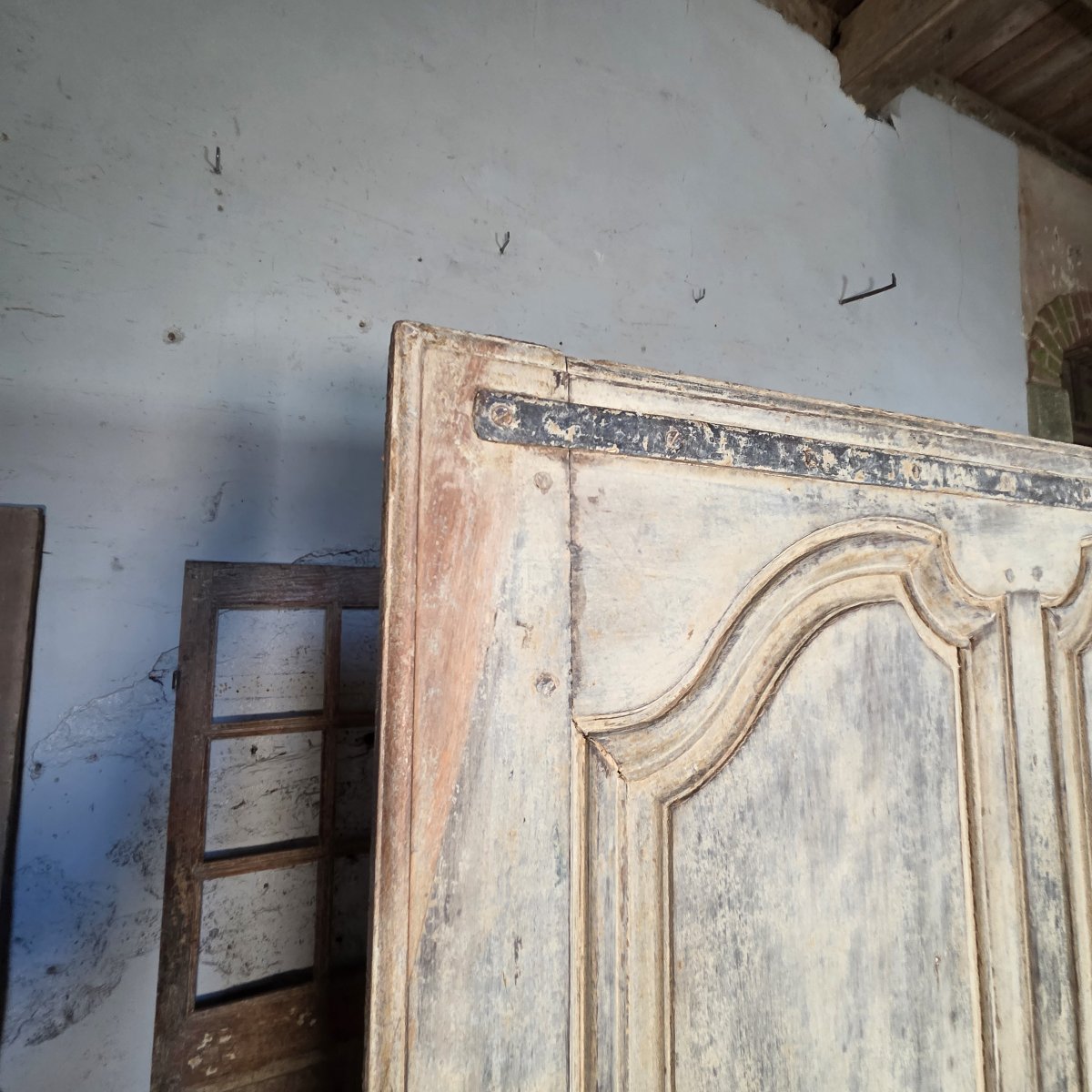 Louis XV-style Door In Painted Oak-photo-3