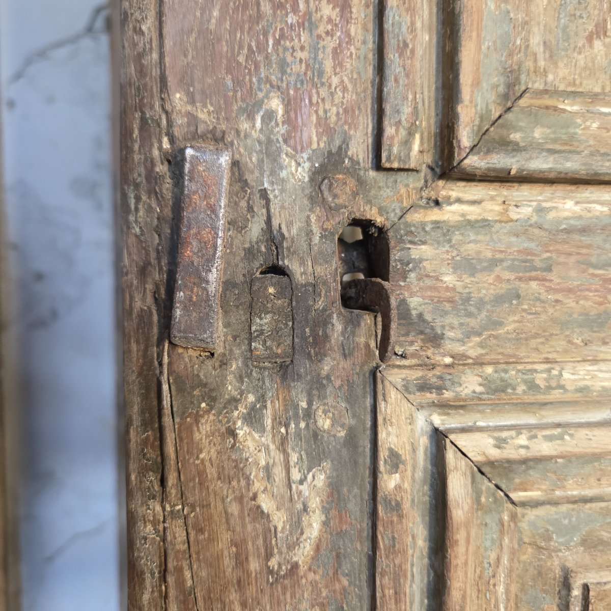 Porte en chêne peinte-photo-3