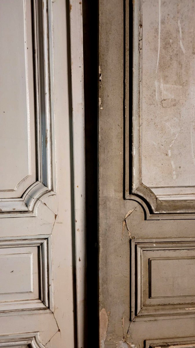 Lot De 6 Portes Louis XIV En Sapin -photo-2