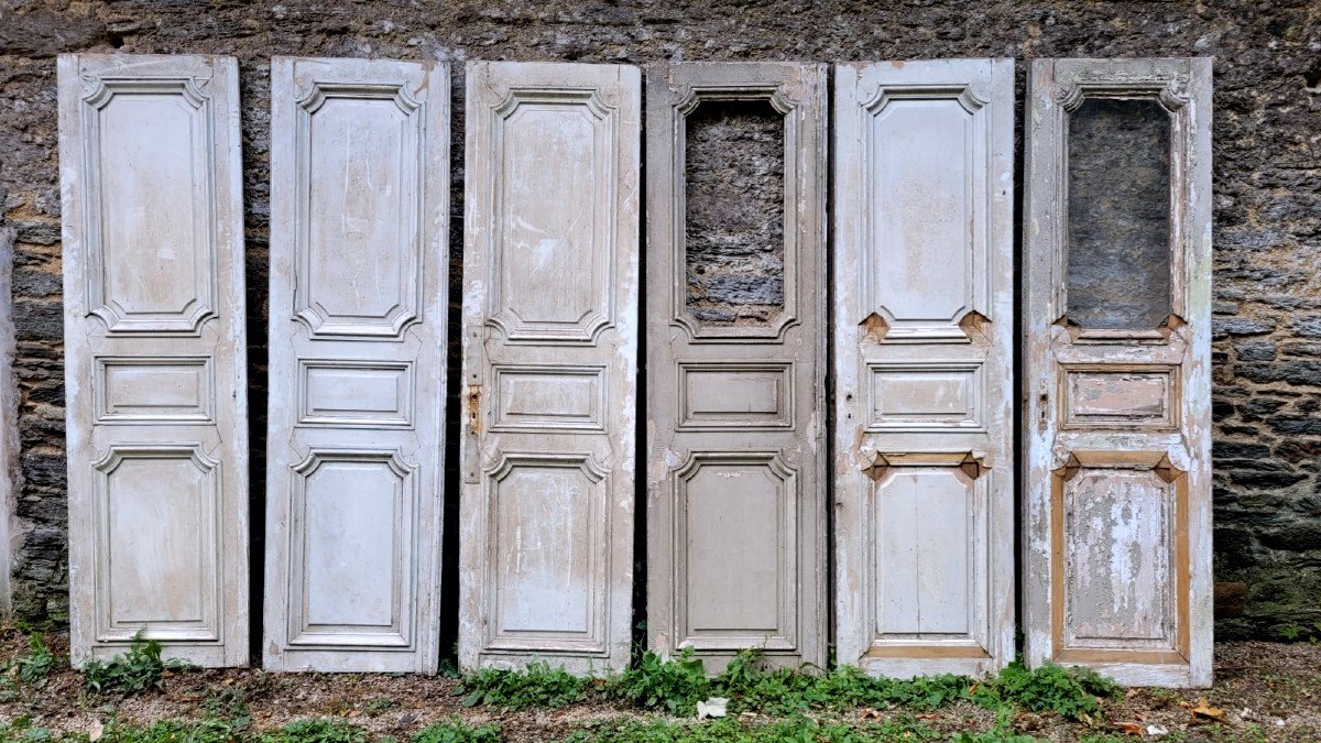 Lot De 6 Portes Louis XIV En Sapin 