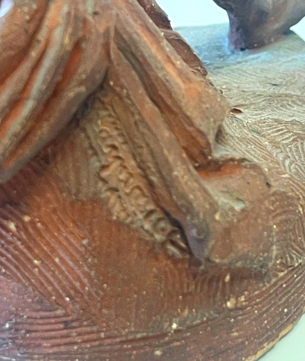 Terracotta Signed Early 19th Century-photo-2