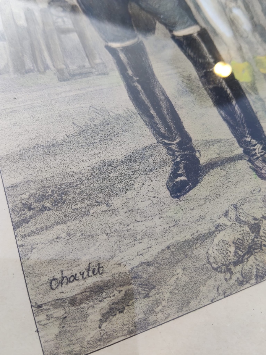 Engraving Of A Mounted Policeman By Charlet-photo-1