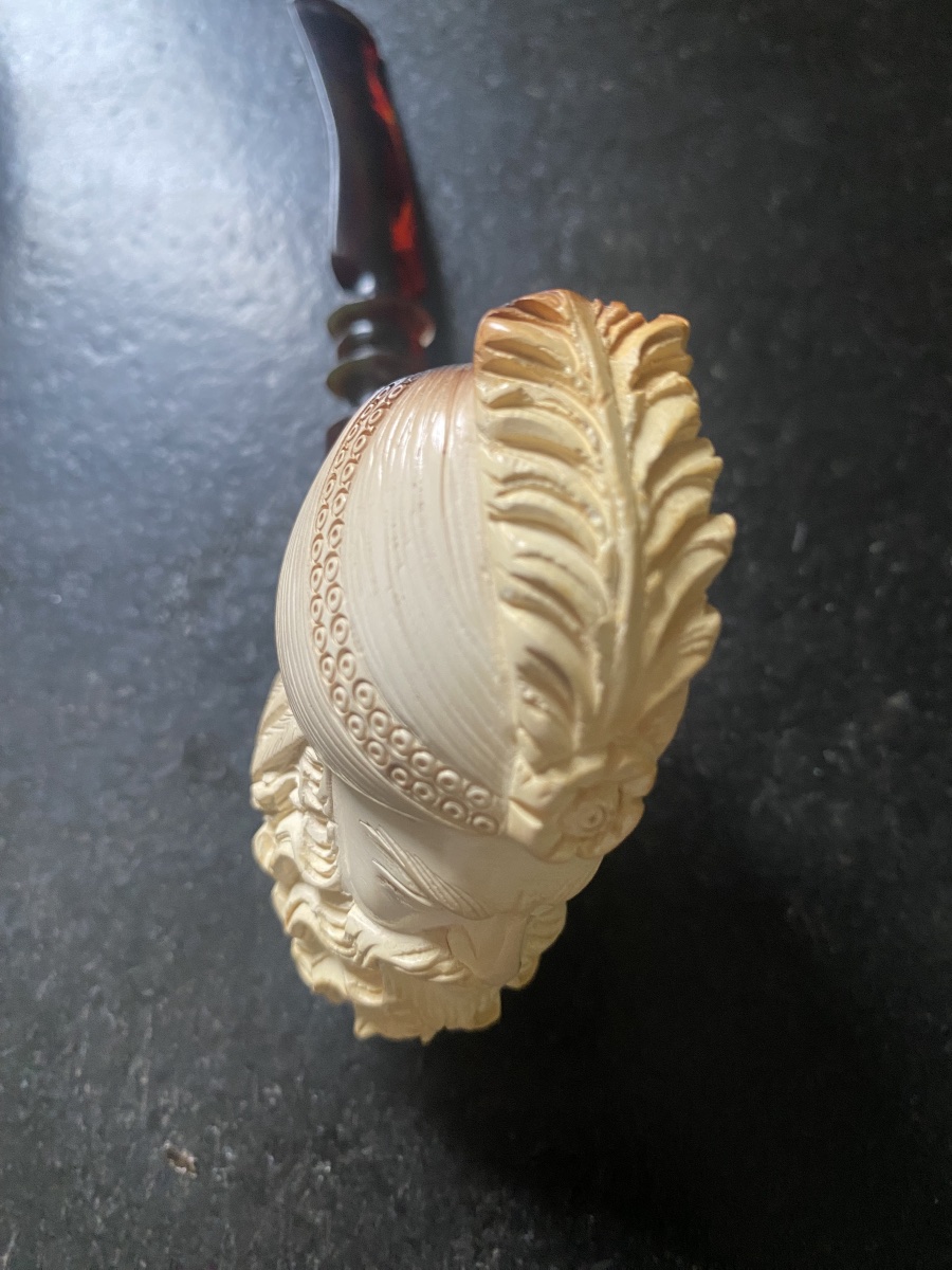 Pipe écume de mer homme au turban -photo-2