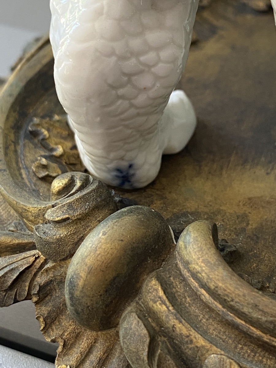 Groupe porcelaine Rhinoceros Samson 19 eme-photo-1