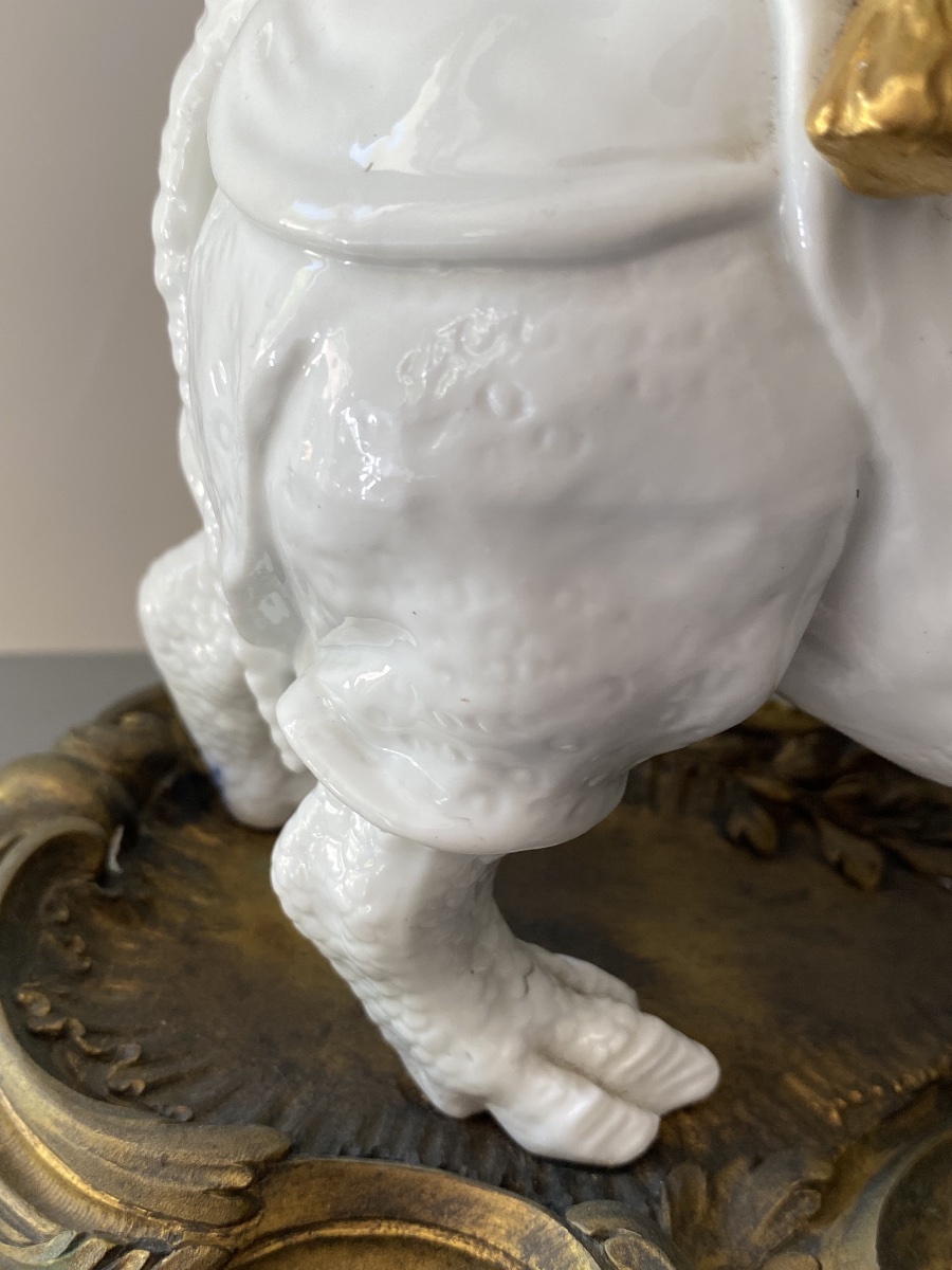 Groupe porcelaine Rhinoceros Samson 19 eme-photo-2