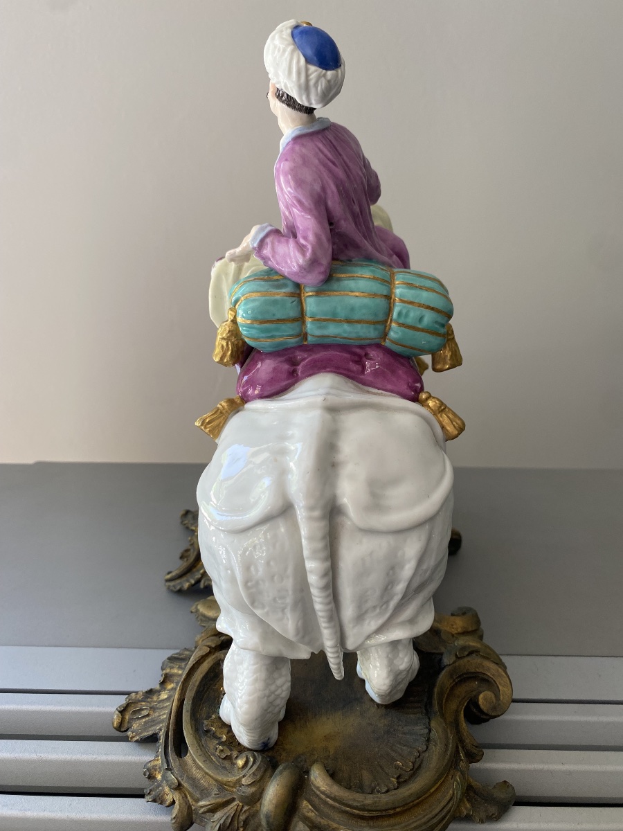 Groupe porcelaine Rhinoceros Samson 19 eme-photo-3