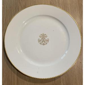 8 Sèvres Napoleon III Plates