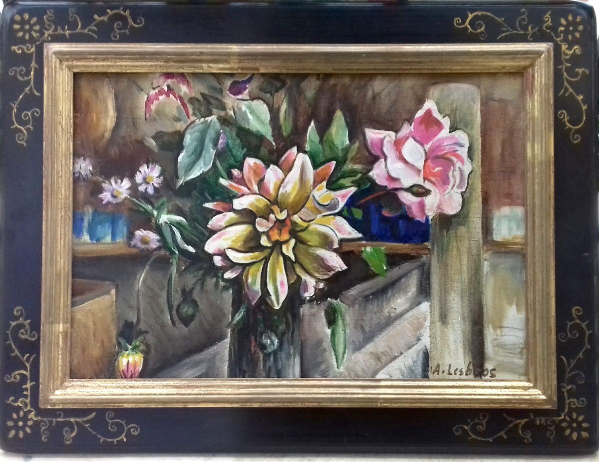 French Cubist Floral Still Life, Flowers In The Provence Studio-photo-2