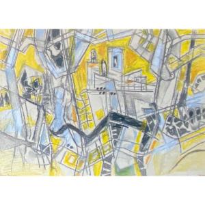 Georges Dayez: Abstraction, The City, St Paul De Vence, 1962
