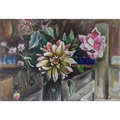 French Cubist Floral Still Life, Flowers In The Provence Studio