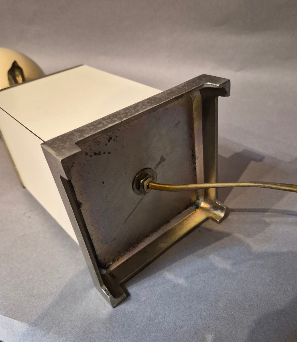 Lampe œuf d'autruche couleur ivoire des années 1960-photo-1