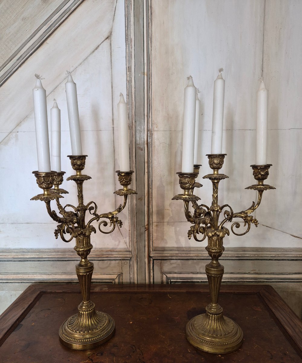 Paire de candélabres 