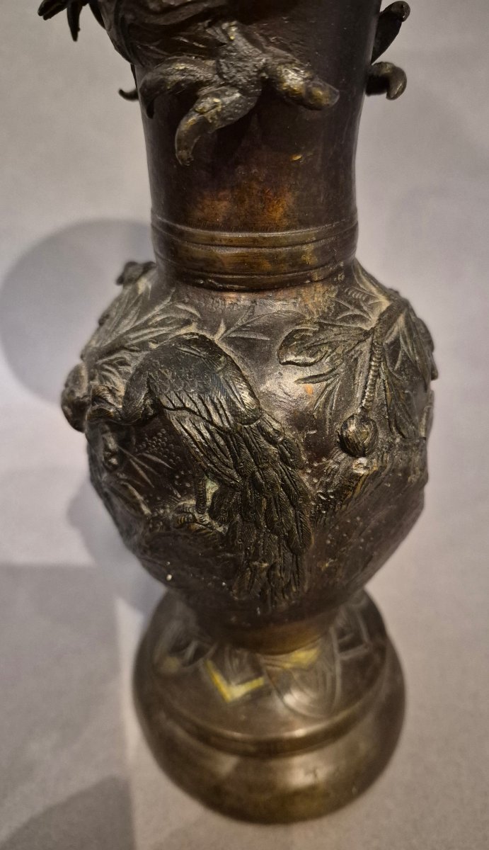 Chine Paire de vases en bronze -photo-2